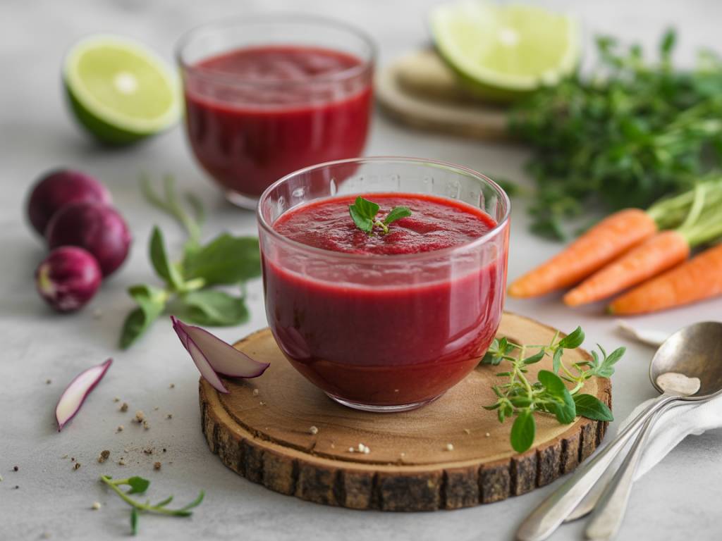 Gaspacho betterave rouge : un bol frais, bio et idéal en été