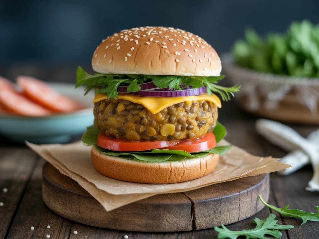 Recette burger de lentilles : un plat vegan et riche en protéines végétales